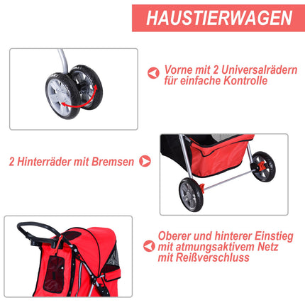 Red Dog Stroller - Lightweight, Collapsible, Jogger Style
