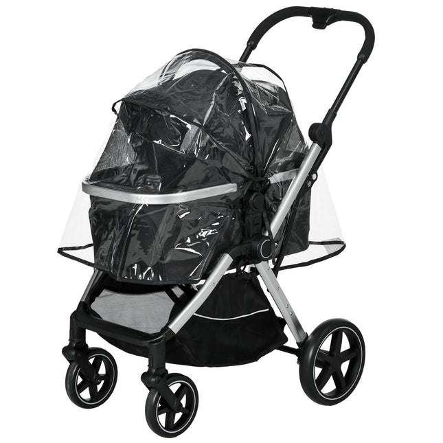 Pet stroller dog/cat stroller, safety leash, rain cover