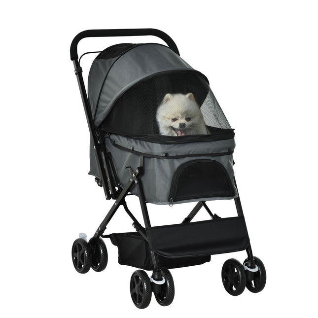 Dog carriage, Buggy for small pets, dark gray Oxford 76.5 cm