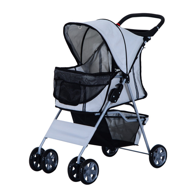 Dog Buggy Silver – Lightweight, collapsible, pet stroller