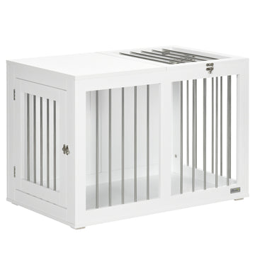 Medium Dog box - Double door, 80x50x56.5 cm, White