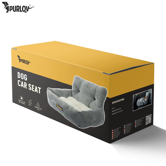 Dog Car Seat, Waterproof, L Size, 53x42x30cm, Gray