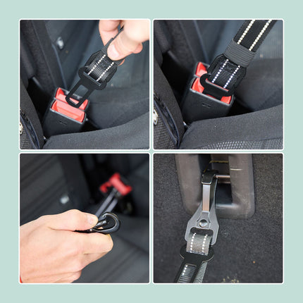 Dog Car Seatbelt with Shock Absorber, Adjustable Length