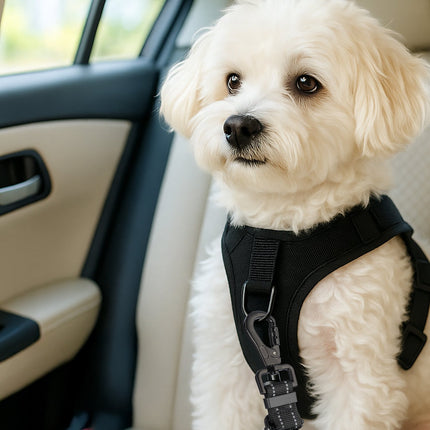 Dog Car Seatbelt with Shock Absorber, Adjustable Length