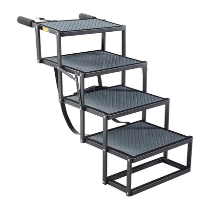 Dog Car Stairs, 4-Step Foldable, Non-Slip, 400 lb