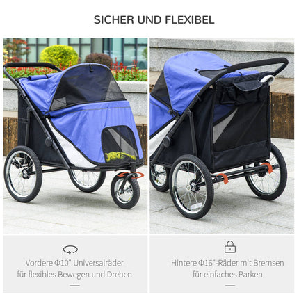 Collapsible pet carriage with mesh window, holds up to 30 kg