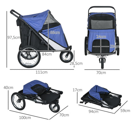 Collapsible pet carriage with mesh window, holds up to 30 kg