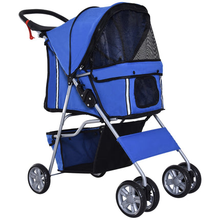 Dog stroller and jogging stroller, blue - pet stroller