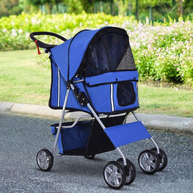 Dog stroller and jogging stroller, blue - pet stroller