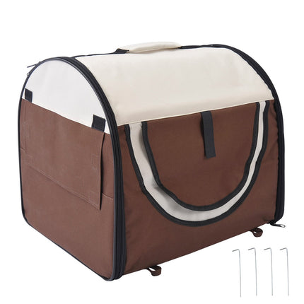 Dog crate, foldable carrier & backpack with pillow