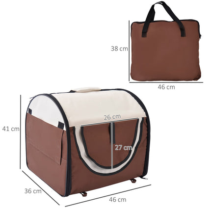 Dog crate, foldable carrier & backpack with pillow