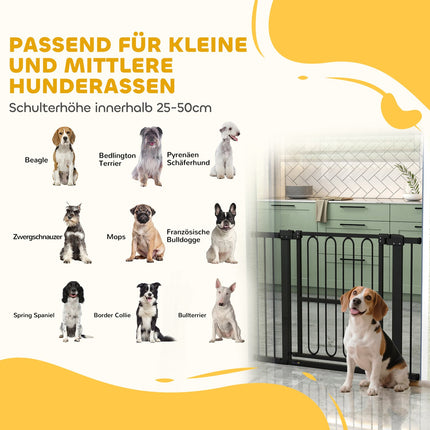 Dog Gate, 76-104 cm, No-Drill Stair Barrier