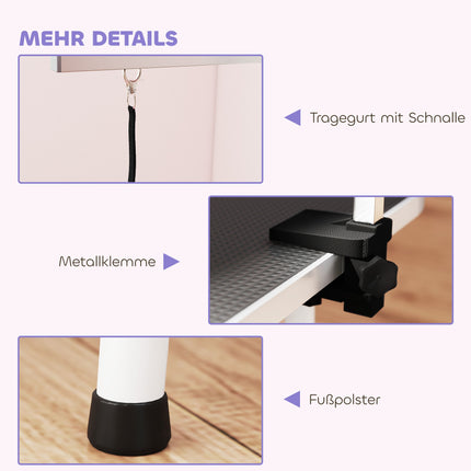 Dog Grooming Table, Foldable Steel Legs, Non-Slip Surface