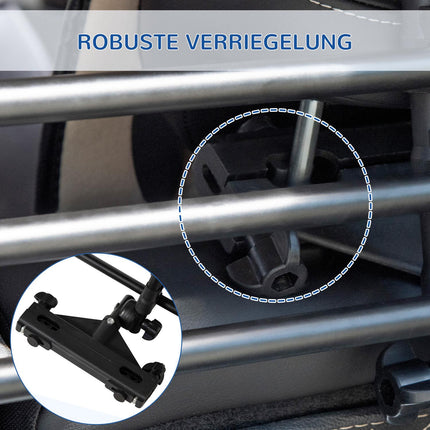 Car dog guard, black - adjustable, non-slip, 85-140x40-50 cm