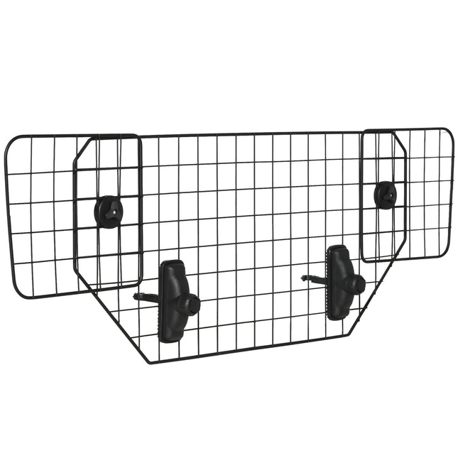 Adjustable dog barrier for car boot, metal, black, 90-120x40.5 cm