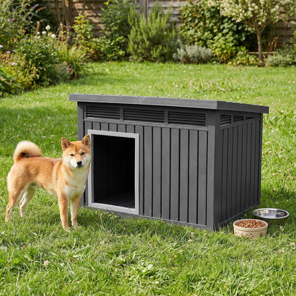 Dog House, Weatherproof Hinged Roof, Medium 81x64x61cm