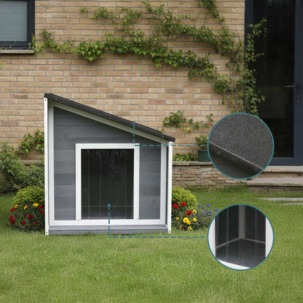 Dog House with Foldable, Weatherproof Roof