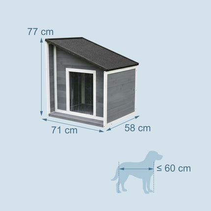 Dog House with Foldable, Weatherproof Roof