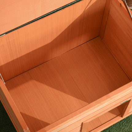 Spruce Wood Dog Kennel With Roof - Cozy Pet House 82x58x58 Cm