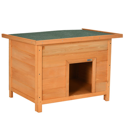 Spruce Wood Dog Kennel With Roof - Cozy Pet House 82x58x58 Cm