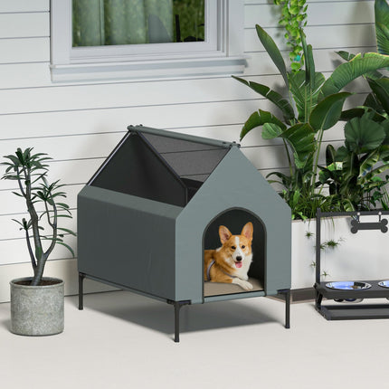 Dog kennel with mesh window and removable lid for small/medium dogs