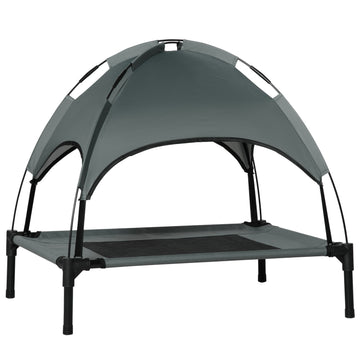 Outdoor dog seat with cover - Breathable fabric, gray