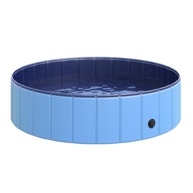 Large dog pool, robust PVC/wood, 120x30 cm - Summer cooling