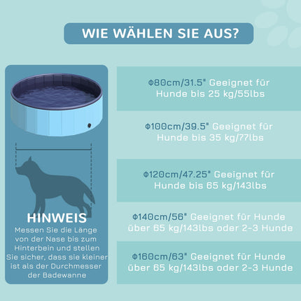 Large dog pool, robust PVC/wood, 120x30 cm - Summer cooling