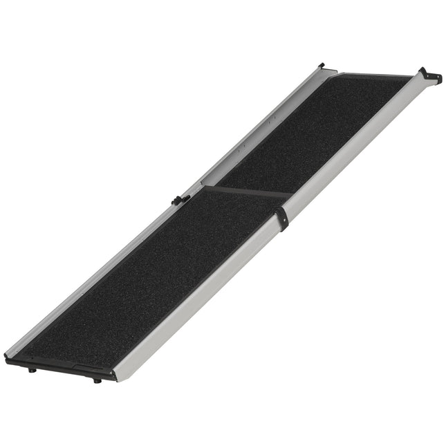 Collapsible dog ramp, non-slip, aluminium, 183x42 cm