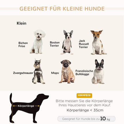 Plush dog bed sofa - natural wood, light blue, 76x45cm