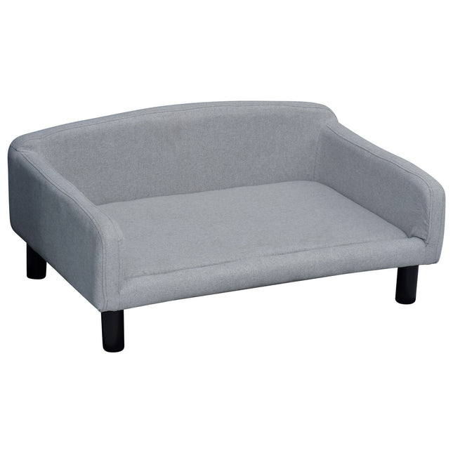 Dog sofa with cover & wooden legs, 82x54x36 cm