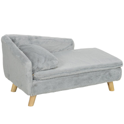 Medium dog sofa with washable cushion, raised design