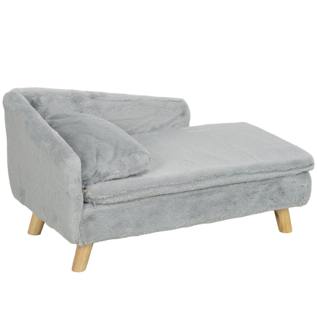 Medium dog sofa with washable cushion, raised design