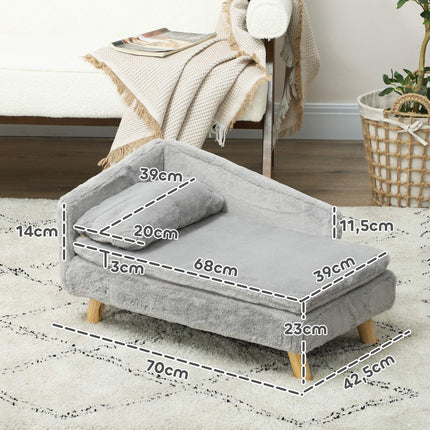 Medium dog sofa with washable cushion, raised design