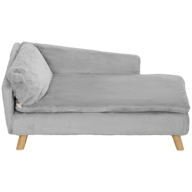 Medium dog sofa with washable cushion, raised design