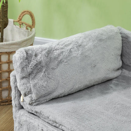 Medium dog sofa with washable cushion, raised design