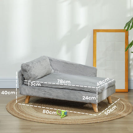 Medium dog sofa with washable cushion, raised design