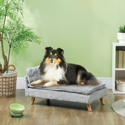 Medium dog sofa with washable cushion, raised design