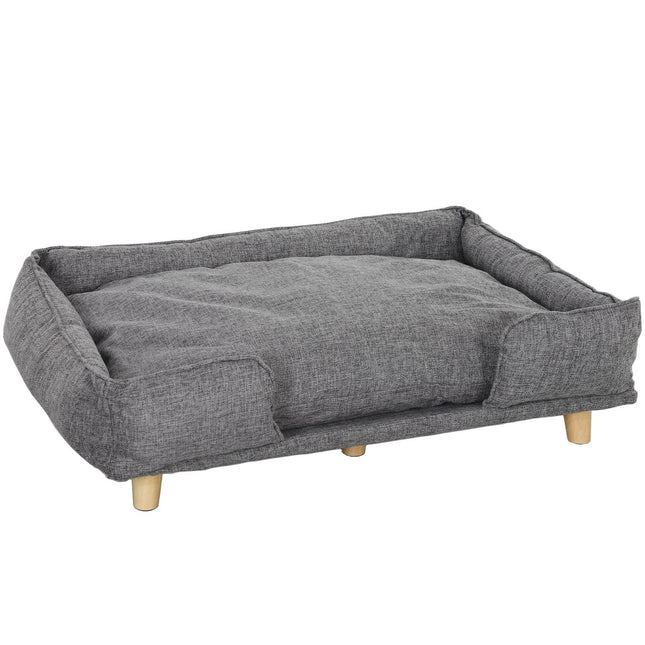 Dog Sofa with Removable Cover, Dark Grey, 96x66x24 cm