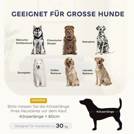 Dog Sofa with Removable Cover, Dark Grey, 96x66x24 cm