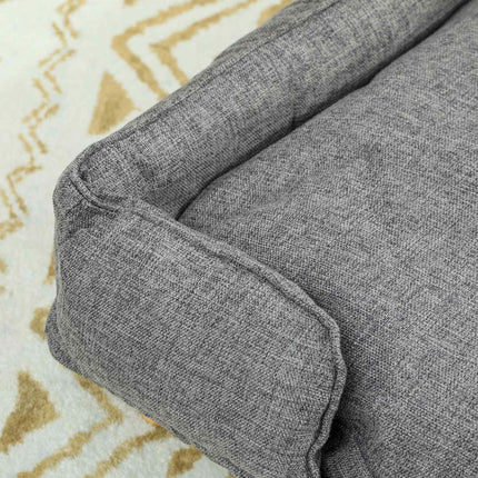 Dog Sofa with Removable Cover, Dark Grey, 96x66x24 cm