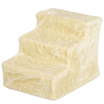 Pet stairs 3 steps, 35 cm, plush, for cats/dogs up to 4.5 kg