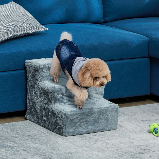 Pet Stairs 3-Step Plush Look, cats and small dogs, 5 kg