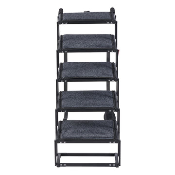 Dog Stairs For Car, 5-Step Foldable Non-Slip, 200 lb