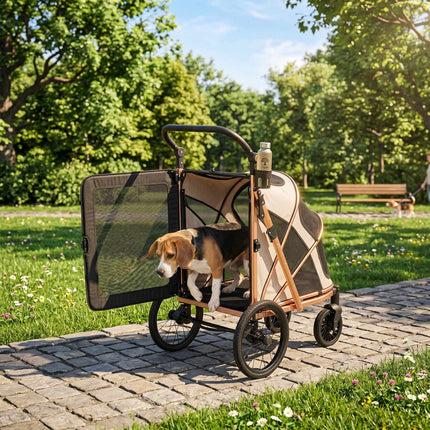 Dog Stroller, Foldable, 360 Swivel Wheels, Up To 20 kg