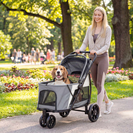 Dog Stroller with All-Terrain Wheels, Foldable, 20kg Capacity