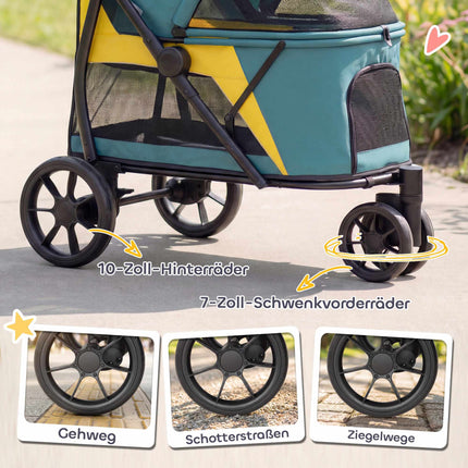 Dog Stroller with All-Terrain Wheels, Foldable, 20kg Capacity