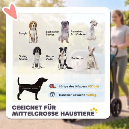 Dog Stroller with All-Terrain Wheels, Foldable, 20kg Capacity