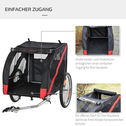 Heavy Duty All-Terrain Dog Bike Trailer, Weatherproof
