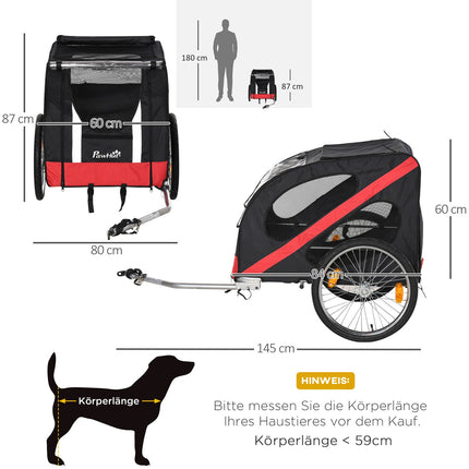 Heavy Duty All-Terrain Dog Bike Trailer, Weatherproof
